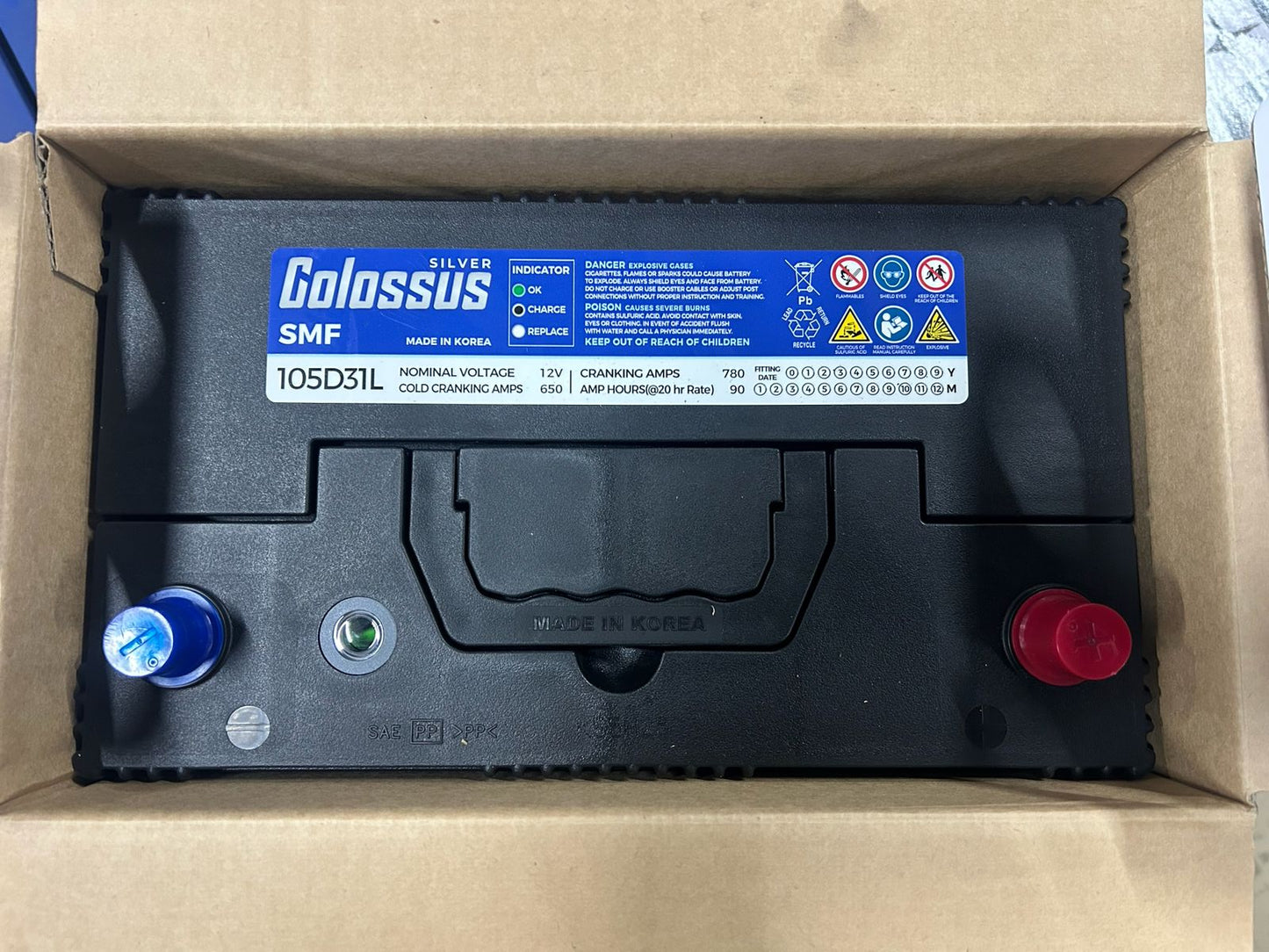 Batería Colossus SMF 105D31L COLOS. 90AH 650CCA