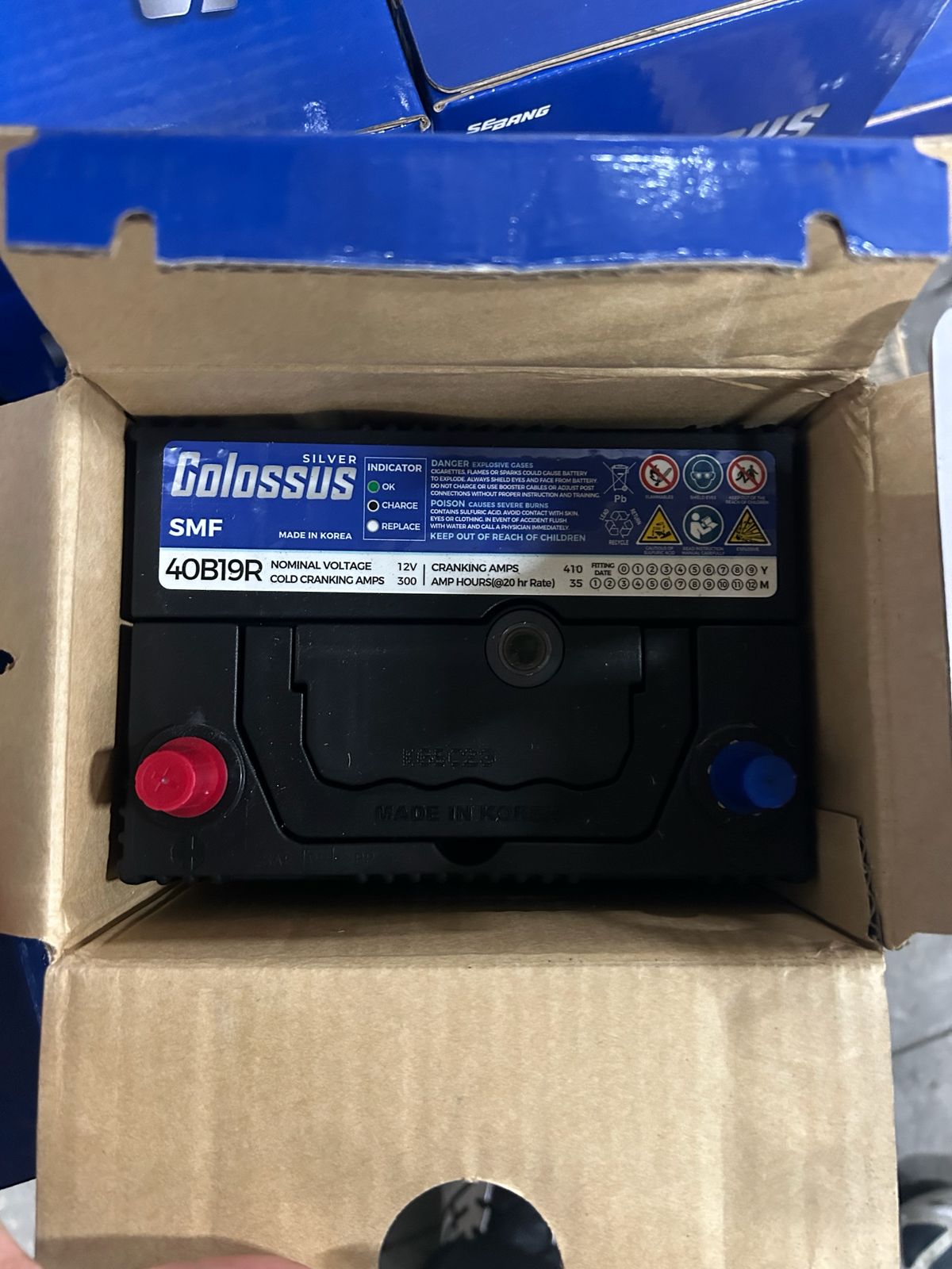 Batería Colossus SMF 55457 COLOS. 55AH 360CCA.